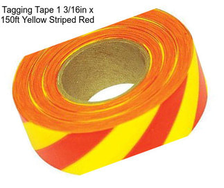 Tagging Tape 1 3/16in x 150ft Yellow Striped Red