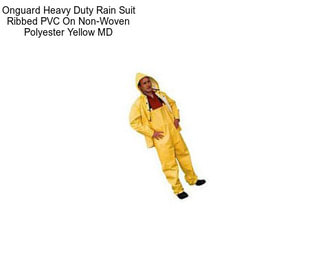 Onguard Heavy Duty Rain Suit Ribbed PVC On Non-Woven Polyester Yellow MD