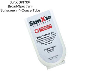 SunX SPF30+ Broad-Spectrum Sunscreen, 4-Ounce Tube