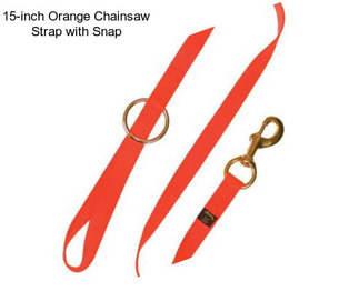 15-inch Orange Chainsaw Strap with Snap