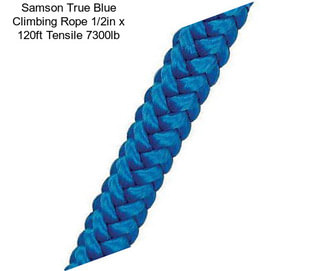 Samson True Blue Climbing Rope 1/2in x 120ft Tensile 7300lb