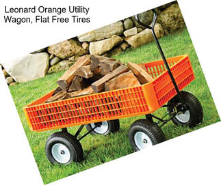 Leonard Orange Utility Wagon, Flat Free Tires