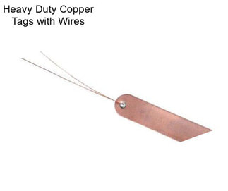 Heavy Duty Copper Tags with Wires