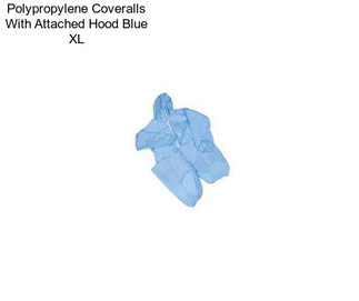 Polypropylene Coveralls With Attached Hood Blue XL