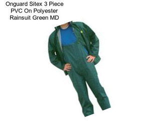 Onguard Sitex 3 Piece PVC On Polyester Rainsuit Green MD