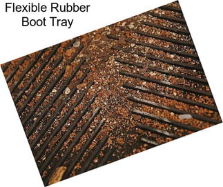 Flexible Rubber Boot Tray