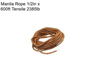 Manila Rope 1/2in x 600ft Tensile 2385lb