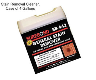 Stain Removal Cleaner, Case of 4 Gallons