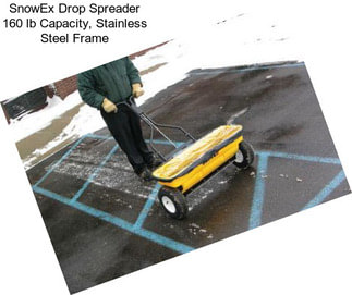 SnowEx Drop Spreader 160 lb Capacity, Stainless Steel Frame