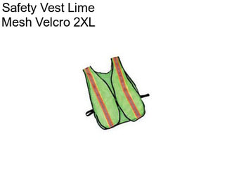 Safety Vest Lime Mesh Velcro 2XL