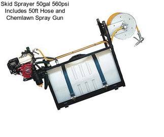 Skid Sprayer 50gal 560psi Includes 50ft Hose and Chemlawn Spray Gun