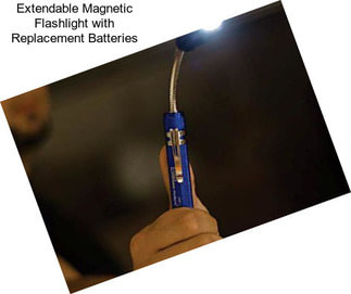 Extendable Magnetic Flashlight with Replacement Batteries