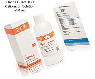 Hanna Direct TDS Calibration Solution, 230 mL