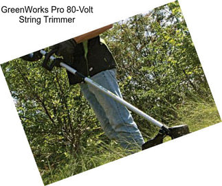GreenWorks Pro 80-Volt String Trimmer