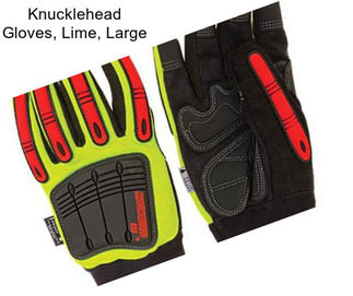 Knucklehead Gloves, Lime, Large
