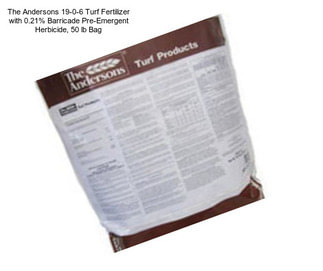 The Andersons 19-0-6 Turf Fertilizer with 0.21% Barricade Pre-Emergent Herbicide, 50 lb Bag