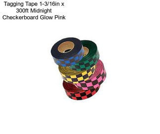 Tagging Tape 1-3/16in x 300ft Midnight Checkerboard Glow Pink