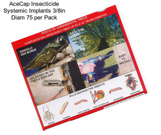 AceCap Insecticide Systemic Implants 3/8in Diam 75 per Pack