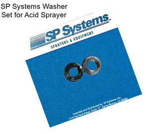 SP Systems Washer Set for Acid Sprayer
