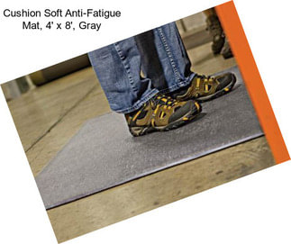 Cushion Soft Anti-Fatigue Mat, 4\' x 8\', Gray