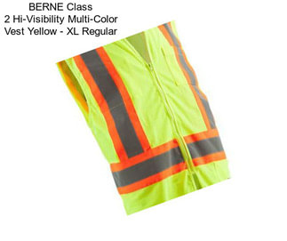 BERNE Class 2 Hi-Visibility Multi-Color Vest Yellow - XL Regular