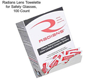 Radians Lens Towelette for Safety Glasses, 100 Count