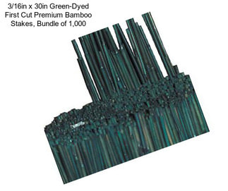 3/16in x 30in Green-Dyed First Cut Premium Bamboo Stakes, Bundle of 1,000