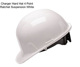Charger Hard Hat 4 Point Ratchet Suspension White