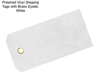 Prewired Vinyl Shipping Tags with Brass Eyelet, White