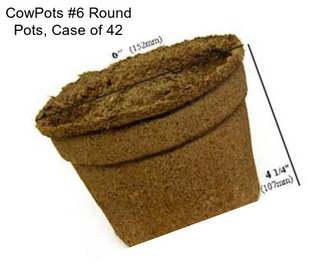 CowPots #6 Round Pots, Case of 42