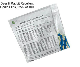 Deer & Rabbit Repellent Garlic Clips, Pack of 100