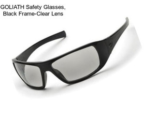 GOLIATH Safety Glasses, Black Frame-Clear Lens