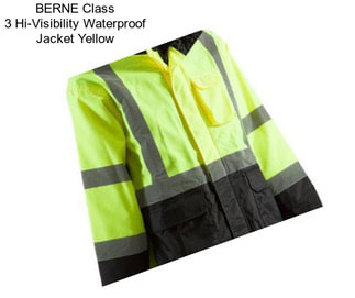 BERNE Class 3 Hi-Visibility Waterproof Jacket Yellow