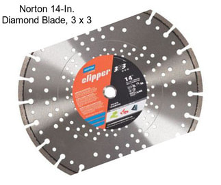 Norton 14-In. Diamond Blade, 3 x 3