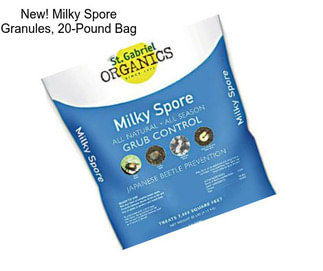 New! Milky Spore Granules, 20-Pound Bag