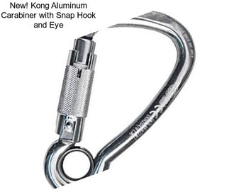 New! Kong Aluminum Carabiner with Snap Hook and Eye