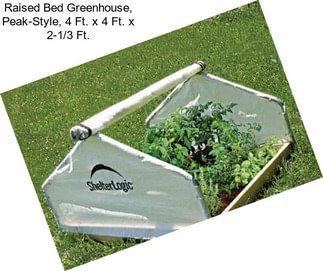 Raised Bed Greenhouse, Peak-Style, 4 Ft. x 4 Ft. x 2-1/3 Ft.