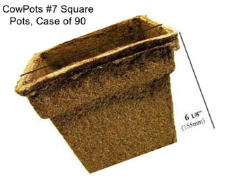 CowPots #7 Square Pots, Case of 90