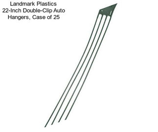 Landmark Plastics 22-Inch Double-Clip Auto Hangers, Case of 25