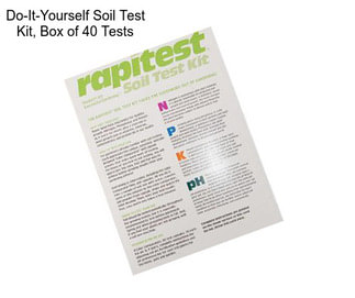 Do-It-Yourself Soil Test Kit, Box of 40 Tests