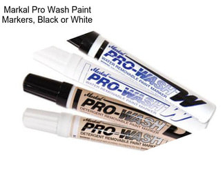 Markal Pro Wash Paint Markers, Black or White