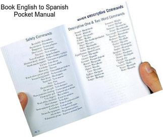 Book English to Spanish Pocket Manual