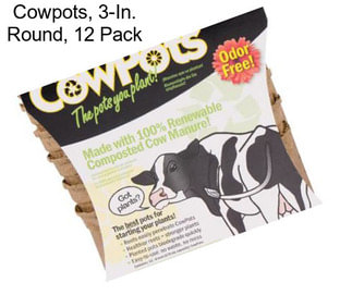 Cowpots, 3-In. Round, 12 Pack