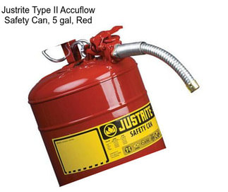 Justrite Type II Accuflow Safety Can, 5 gal, Red