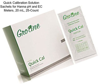 Quick Calibration Solution Sachets for Hanna pH and EC Meters, 20 mL, 25-Count
