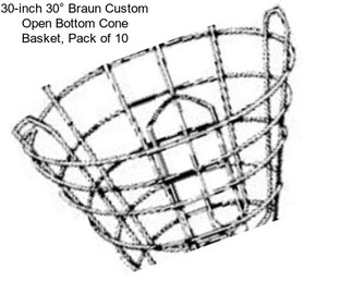 30-inch 30° Braun Custom Open Bottom Cone Basket, Pack of 10