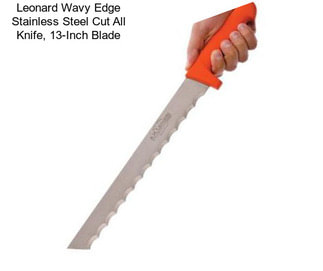 Leonard Wavy Edge Stainless Steel Cut All Knife, 13-Inch Blade