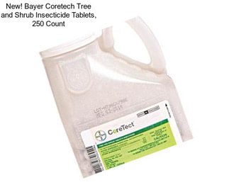 New! Bayer Coretech Tree and Shrub Insecticide Tablets, 250 Count