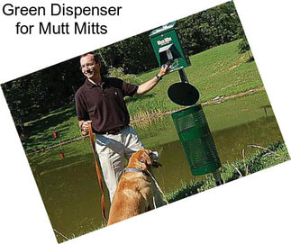 Green Dispenser for Mutt Mitts