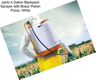 Jacto 4 Gallon Backpack Sprayer with Brass Piston Pump, White